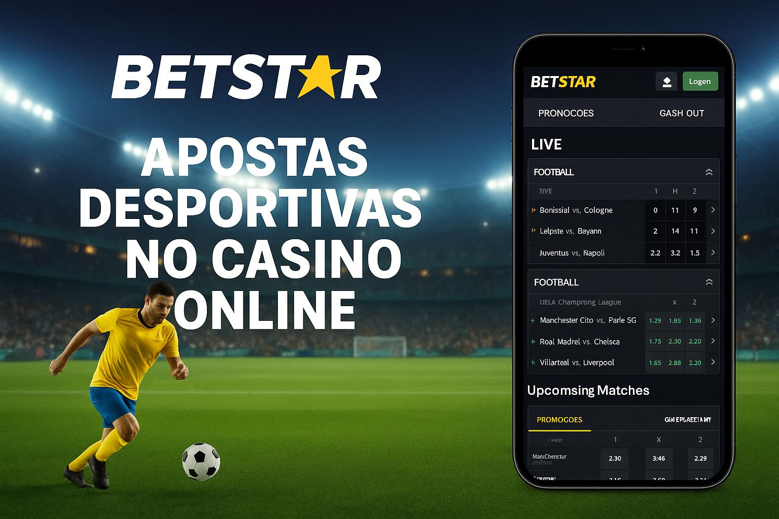 Apostas esportivas no cassino online BETSTAR